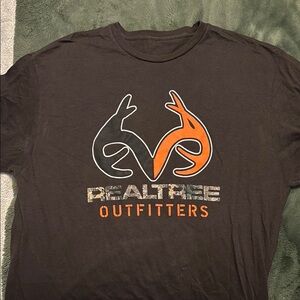 Realtree Black and Orange 30 Years Logo Tee